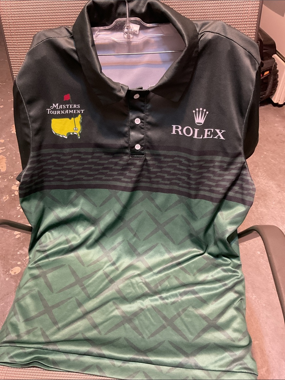 Rolex Dark Green Polo with Yellow Masters Emblem